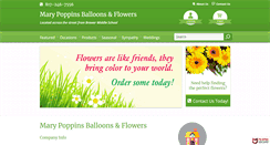 Desktop Screenshot of marypoppinsballoonsandflowers.com